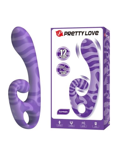PRETTY LOVE SUMMER VIBRADOR DOBLE CON ASA 19 CM O 35 CM MORADO