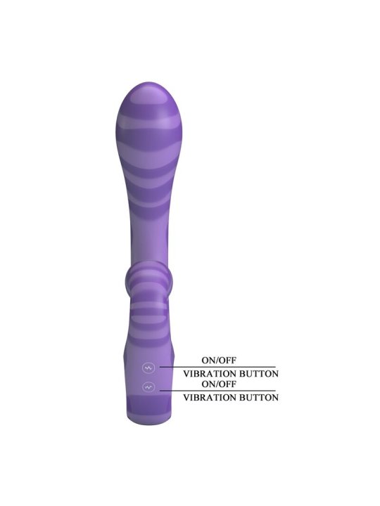 PRETTY LOVE SUMMER VIBRADOR DOBLE CON ASA 19 CM O 35 CM MORADO