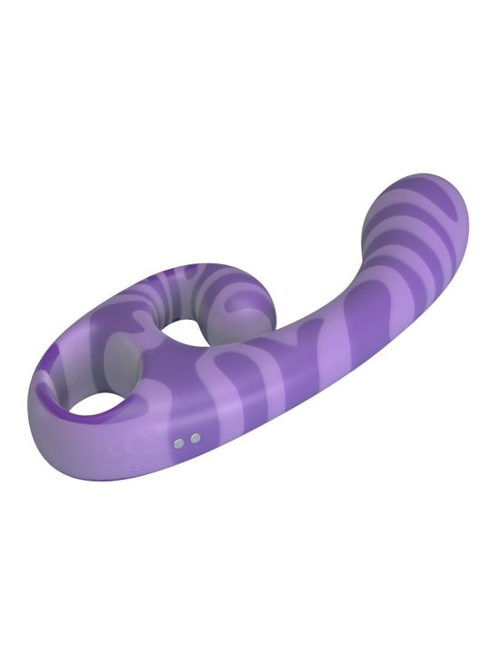 PRETTY LOVE SUMMER VIBRADOR DOBLE CON ASA 19 CM O 35 CM MORADO