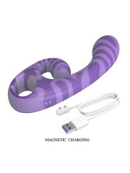 PRETTY LOVE SUMMER VIBRADOR DOBLE CON ASA 19 CM O 35 CM MORADO