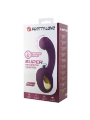 PRETTY LOVE BRYNNLEE VIBRADOR CON ESTIMULADOR ORAL RECARGABLE 10 VIBRACIONES Y 5 FUNCIONES DE LAMIDO MORADO