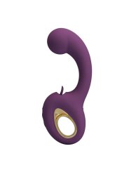 PRETTY LOVE BRYNNLEE VIBRADOR CON ESTIMULADOR ORAL RECARGABLE 10 VIBRACIONES Y 5 FUNCIONES DE LAMIDO MORADO