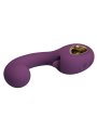 PRETTY LOVE BRYNNLEE VIBRADOR CON ESTIMULADOR ORAL RECARGABLE 10 VIBRACIONES Y 5 FUNCIONES DE LAMIDO MORADO