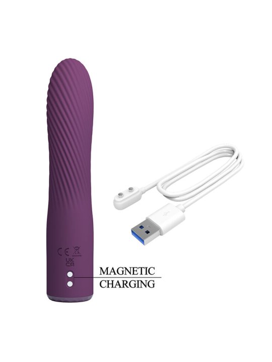 PRETTY LOVE KISSELL VIBRADOR RECARGABLE 10 FUNCIONES MORADO