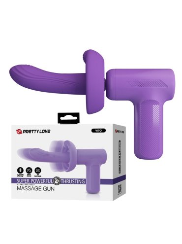 PRETTY LOVE VITO PISTOLA DE MASAJE CON EMPUJE 5 MODOS MORADO