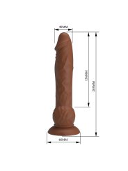 PRETTY LOVE EREN DILDO VIBRADOR CON EMPUJE 205 CM O 45 CM MARRON