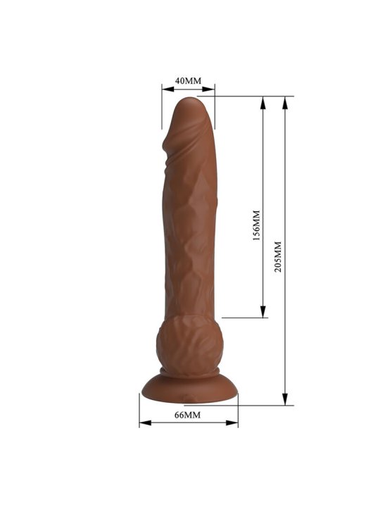 PRETTY LOVE EREN DILDO VIBRADOR CON EMPUJE 205 CM O 45 CM MARRON