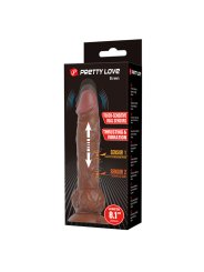PRETTY LOVE EREN DILDO VIBRADOR CON EMPUJE 205 CM O 45 CM MARRON