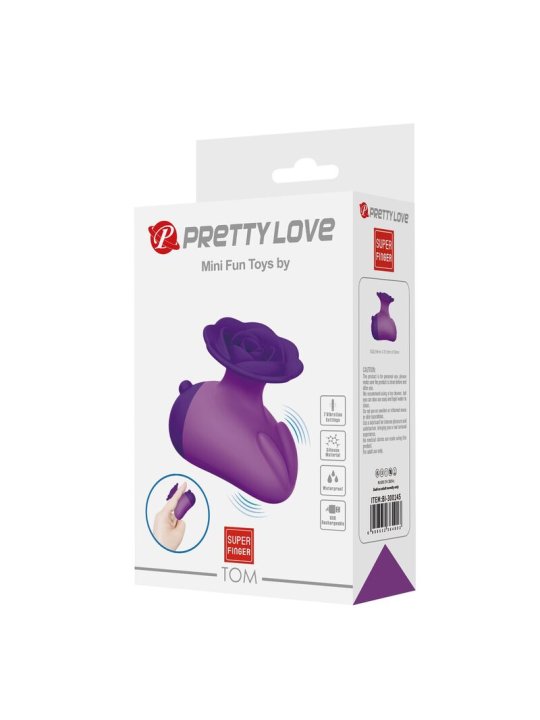 PRETTY LOVE ESTIMULADOR DE CLITORIS 7 MODOS RECARGABLE FORMA ROSA MORADA