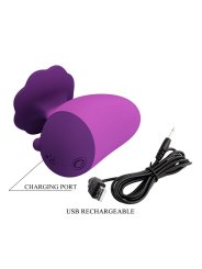 PRETTY LOVE ESTIMULADOR DE CLITORIS 7 MODOS RECARGABLE FORMA ROSA MORADA