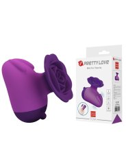 PRETTY LOVE ESTIMULADOR DE CLITORIS 7 MODOS RECARGABLE FORMA ROSA MORADA