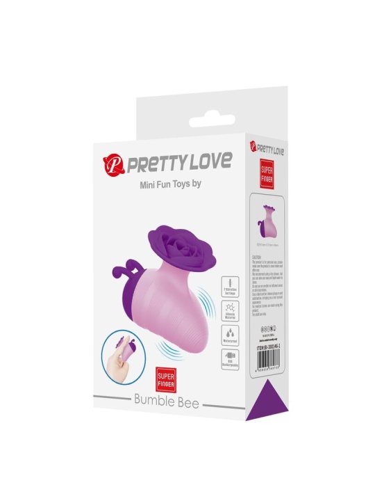 PRETTY LOVE LITTLE BEE ESTIMULADOR DE CLITORIS 7 MODOS RECARGABLE MORADO ROSA