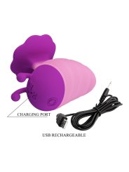 PRETTY LOVE LITTLE BEE ESTIMULADOR DE CLITORIS 7 MODOS RECARGABLE MORADO ROSA