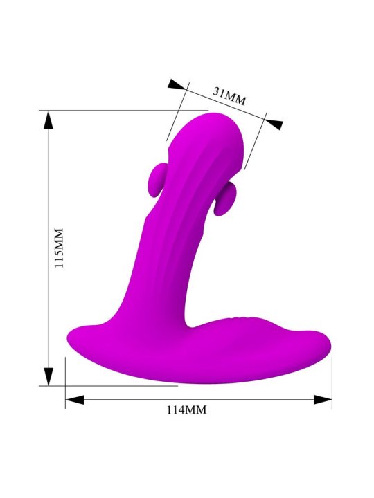 PRETTY LOVE BAUER MASAJEADOR DE PROSTATA 12 MODOS RECARGABLE MORADO