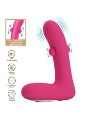 PRETTY LOVE DUDEN VIBRADOR DE SILICONA RECARGABLE 12 MODOS DE VIBRACION Y 3 MODOS DE BALANCEO ROSA