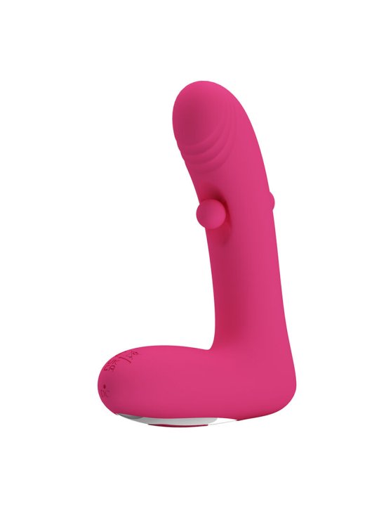 PRETTY LOVE DUDEN VIBRADOR DE SILICONA RECARGABLE 12 MODOS DE VIBRACION Y 3 MODOS DE BALANCEO ROSA