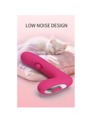 PRETTY LOVE DUDEN VIBRADOR DE SILICONA RECARGABLE 12 MODOS DE VIBRACION Y 3 MODOS DE BALANCEO ROSA