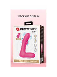 PRETTY LOVE DUDEN VIBRADOR DE SILICONA RECARGABLE 12 MODOS DE VIBRACION Y 3 MODOS DE BALANCEO ROSA