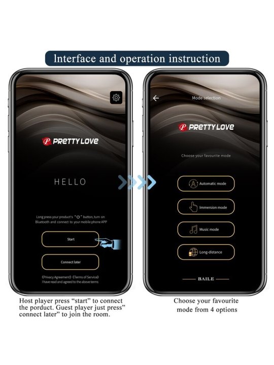 PRETTY LOVE ANTHONY VIBRADOR ANAL Y PERINEAL APP CONTROL NEGRO