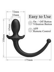 PRETTY LOVE ANTHONY VIBRADOR ANAL Y PERINEAL APP CONTROL NEGRO