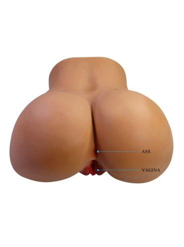 CRAZY BULL MASTURBADOR REALISTA TORSO FEMENINO DOBLE ENTRADA CON VIBRACION Y SUCCION COLOR NATURAL