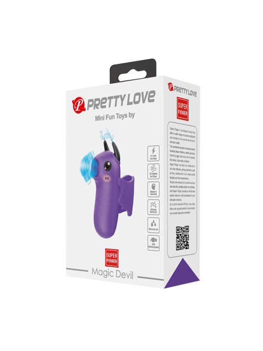 PRETTY LOVE MAGIC DEVIL ESTIMULADOR DE DEDO RECARGABLE MORADO
