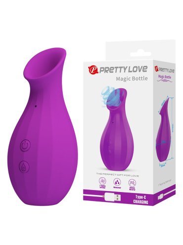 PRETTY LOVE MAGIC BOTTLE SUCCIONADOR DE CLITORIS RECARGABLE MORADO
