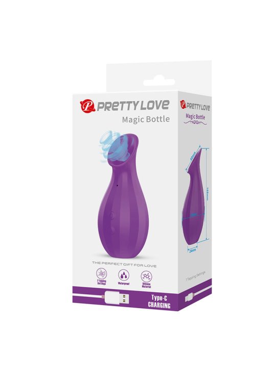 PRETTY LOVE MAGIC BOTTLE SUCCIONADOR DE CLITORIS RECARGABLE MORADO