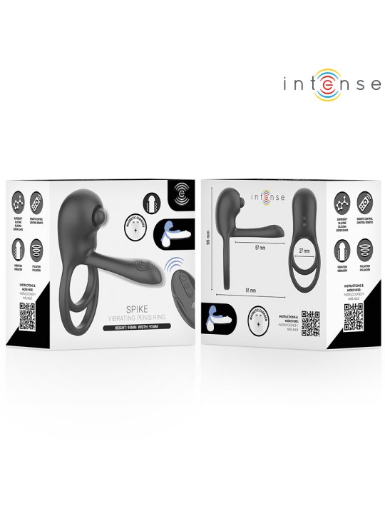 INTENSE SPIKE ANILLO VIBRADOR PARA PENE CON CONTROL REMOTO