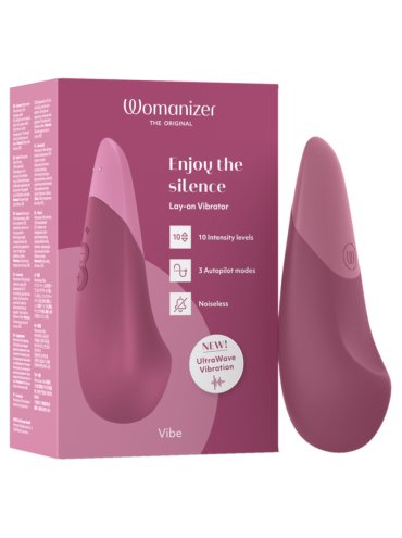 WOMANIZER VIBE VIBRADOR LAY ON SILENCIOSO ROSA OSCURO