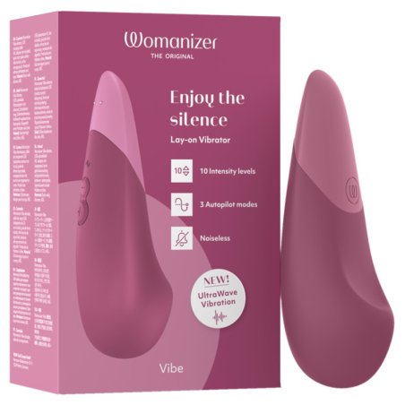 WOMANIZER VIBE VIBRADOR LAY ON SILENCIOSO ROSA OSCURO