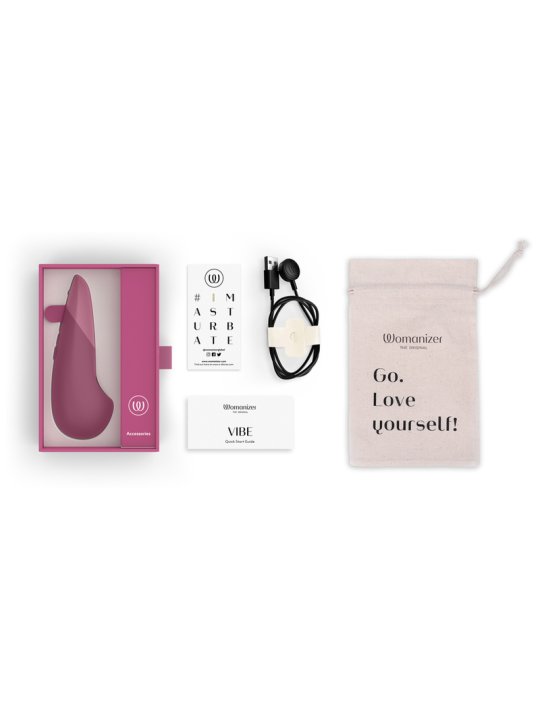 WOMANIZER VIBE VIBRADOR LAY ON SILENCIOSO ROSA OSCURO