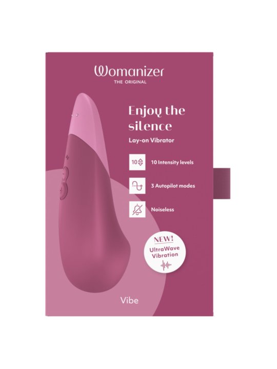 WOMANIZER VIBE VIBRADOR LAY ON SILENCIOSO ROSA OSCURO