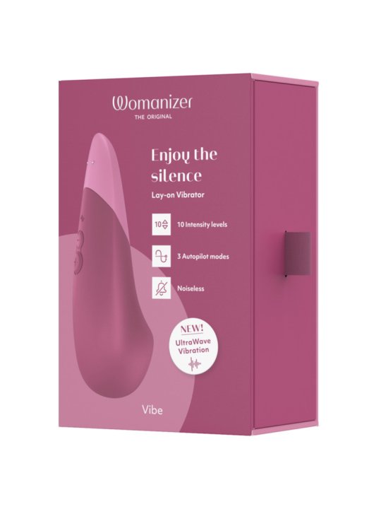 WOMANIZER VIBE VIBRADOR LAY ON SILENCIOSO ROSA OSCURO