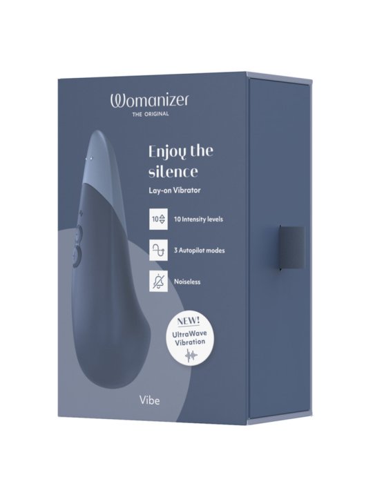 WOMANIZER VIBE VIBRADOR LAY ON SILENCIOSO AZUL OSCURO