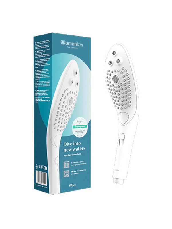WOMANIZER WAVE CABEZAL DE DUCHA ESTIMULADOR DE CLITORIS BLANCO