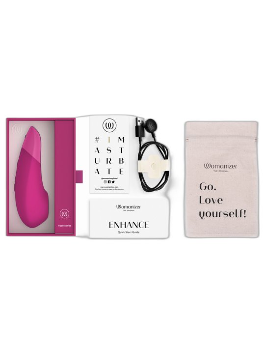 WOMANIZER ENHANCE ESTIMULADOR DE CLITORIS ROSA VIBRANTE