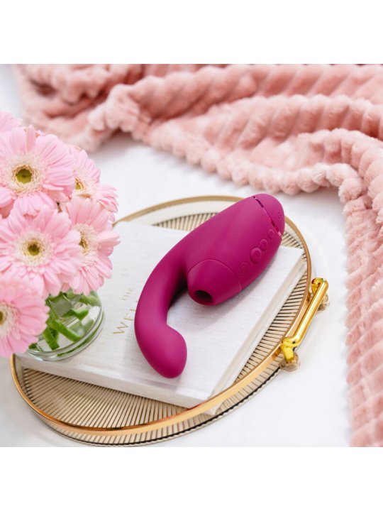 WOMANIZER DUO NEXT ESTIMULADOR VIBRADOR DUAL CLITORIS PUNTOG ROSA