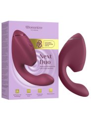 WOMANIZER DUO NEXT ESTIMULADOR VIBRADOR DUAL CLITORIS PUNTOG ROSA