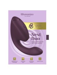 WOMANIZER DUO NEXT ESTIMULADOR VIBRADOR DUAL CLITORIS PUNTOG MORADO