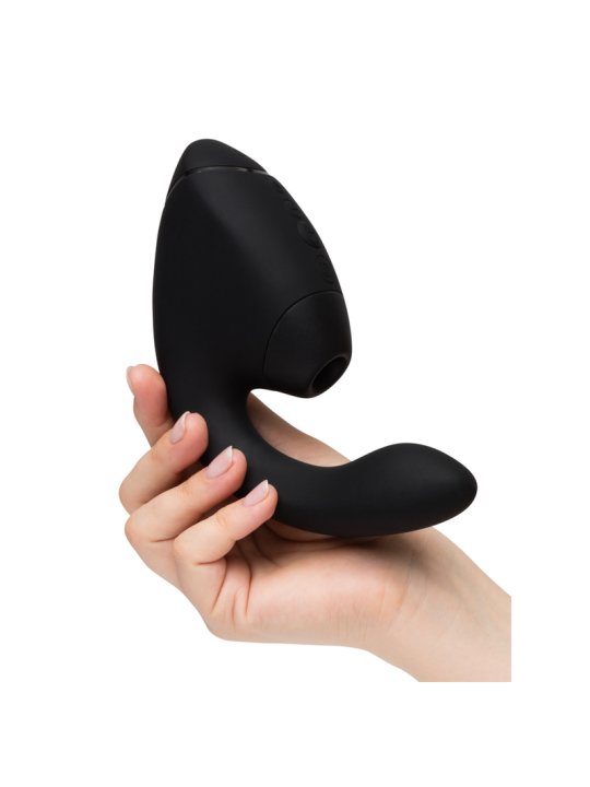 WOMANIZER DUO NEXT ESTIMULADOR VIBRADOR DUAL CLITORIS PUNTOG NEGRO
