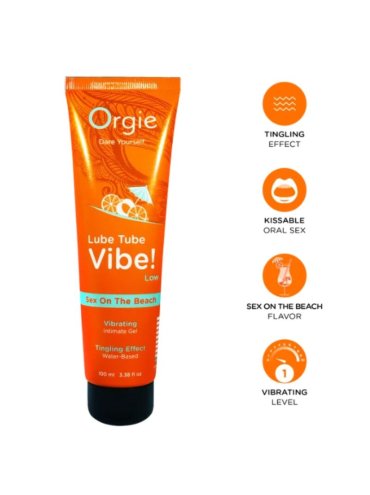 ORGIE LUBE TUBE VIBE SEX ON THE BEACH GEL INTIMO BESABLE EFECTO HORMIGUEO SUAVE 100 ML