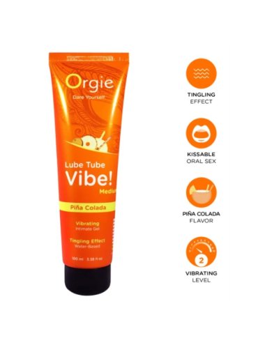 ORGIE LUBE TUBE VIBE PINA COLADA GEL INTIMO BESABLE EFECTO HORMIGUEO MEDIO 100 ML