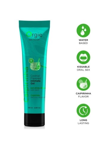 ORGIE LUBE TUBE COCKTAIL CAIPIRINHA GEL INTIMO BESABLE BASE AGUA 100 ML