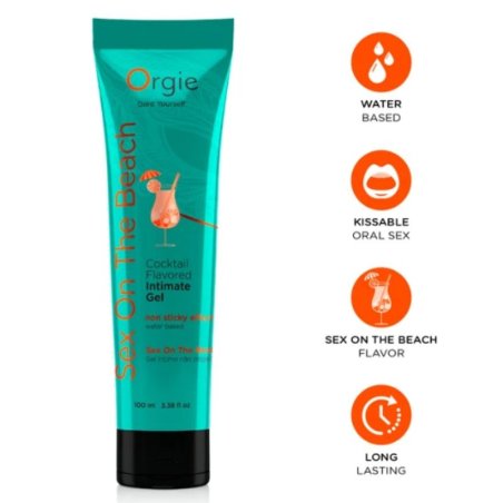 ORGIE LUBE TUBE COCKTAIL SEX ON THE BEACH GEL INTIMO BESABLE BASE AGUA 100 ML