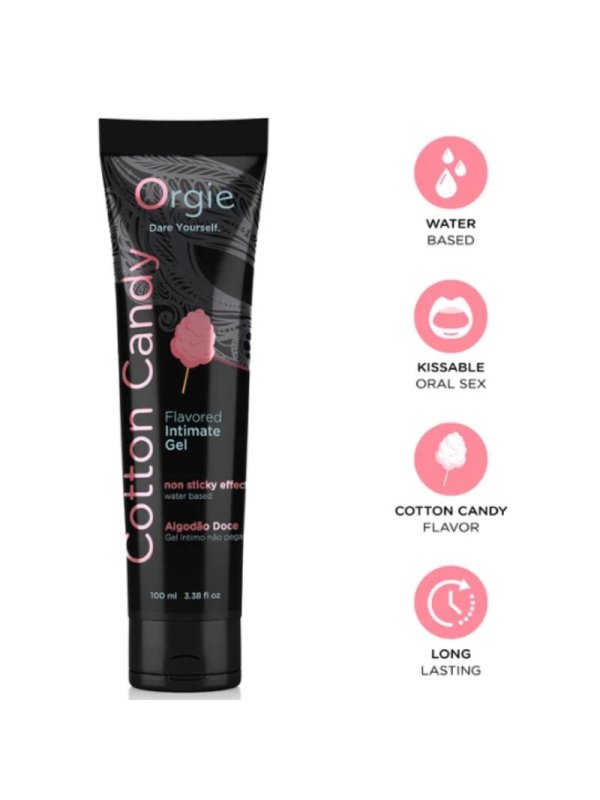 ORGIE LUBRICANTE GEL INTIMO BESABLE BASE AGUA ALGODON DE AZUCAR 100 ML