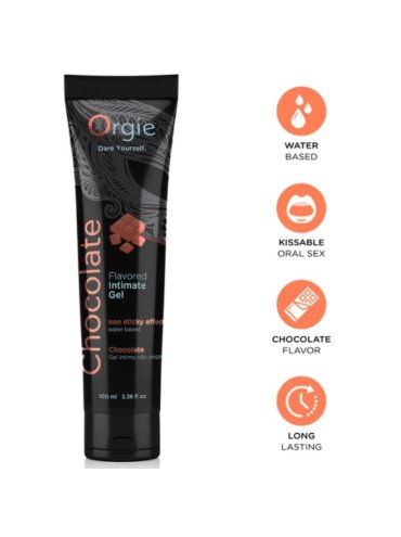 ORGIE LUBE TUBE CHOCOLATE GEL INTIMO BESABLE BASE AGUA 100 ML
