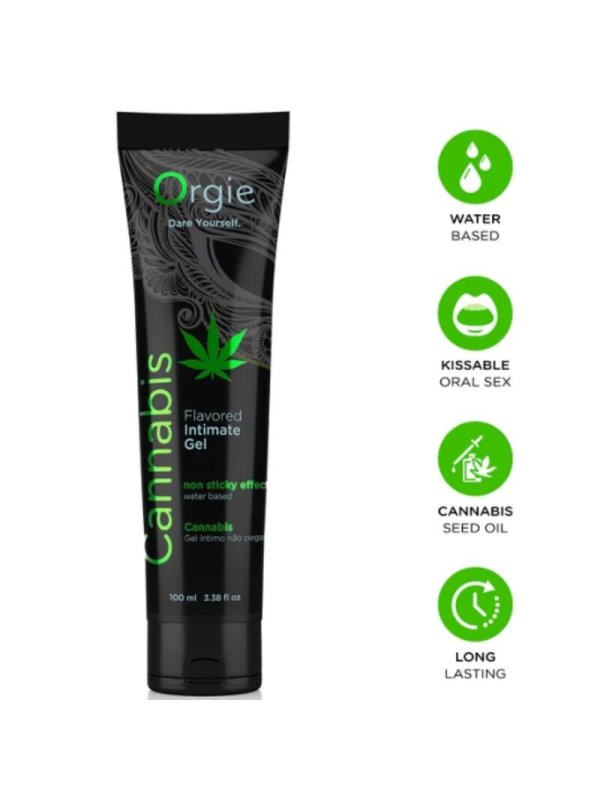 ORGIE LUBE TUBE CANNABIS GEL INTIMO BESABLE BASE AGUA 100 ML
