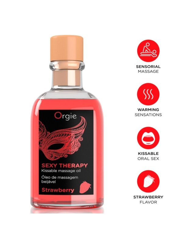 ORGIE LIPS ACEITE DE MASAJE BESABLE FRESA 100 ML