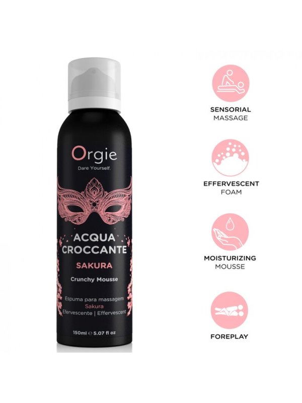 ORGIE ACQUA CROCCANTE ESPUMA CRUJIENTE SAKURA PARA MASAJE 150 ML